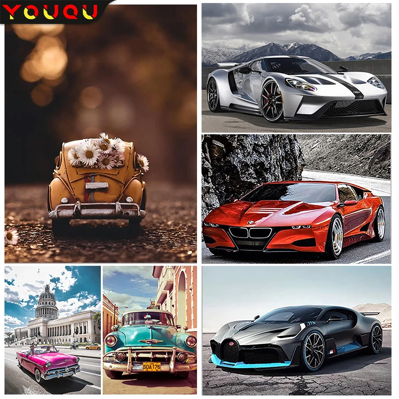 

YOUQU Diamond Embroidery Cross Stitch Diamond Painting Small Size ”car" DIY Mosaic Picture Home Decoration Handicraft Art Gift