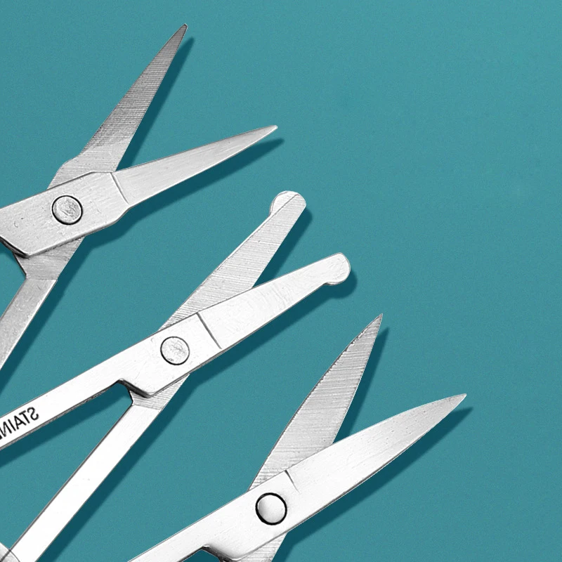 

Eyebrow Scissor Pointed Round Head Scissors Makeup Eyelash Trimmer Nose Facial Hair Remover Manicure Scissor Nail Cuticle Tool