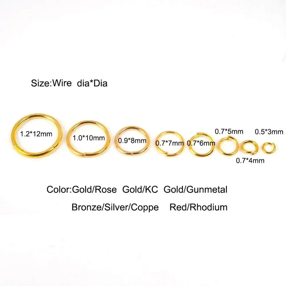 3-12mm Single Loop Open Jump Rings Diy Jewelry Making Accessories Split Rings Connectors For Jewelry Making Supplies
