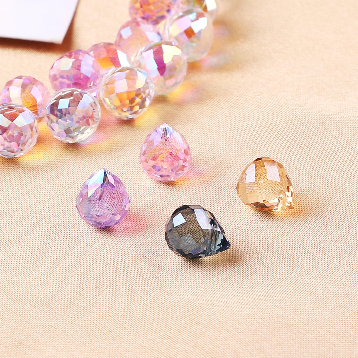 Модные блестящие стеклянные хрустальные каплевидные бусины 9x8 мм, Шарм для изготовления ювелирных изделий своими руками, украшения, аксессуары для ожерелья, браслета