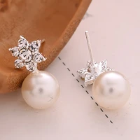 vintage stud earrings for women fashion piercing jewelry women charm jewelry pair snowflake crystal stud earring pendientes