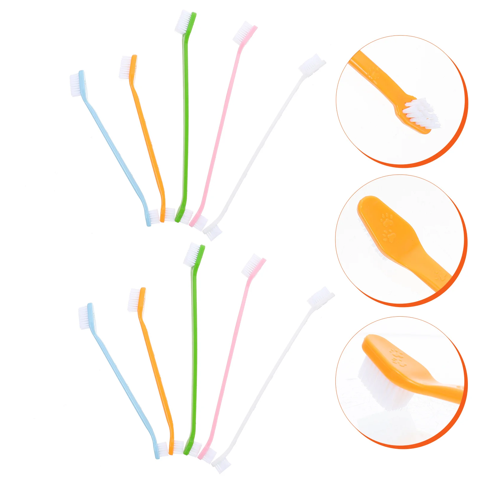 

Dog Cat Puppy Cleaning Oral Brushing Kit Pet Brush Dentalsmall Care Dual Head Teeth Dogs Stick Pets Cats Kitten Clean Wet Chew