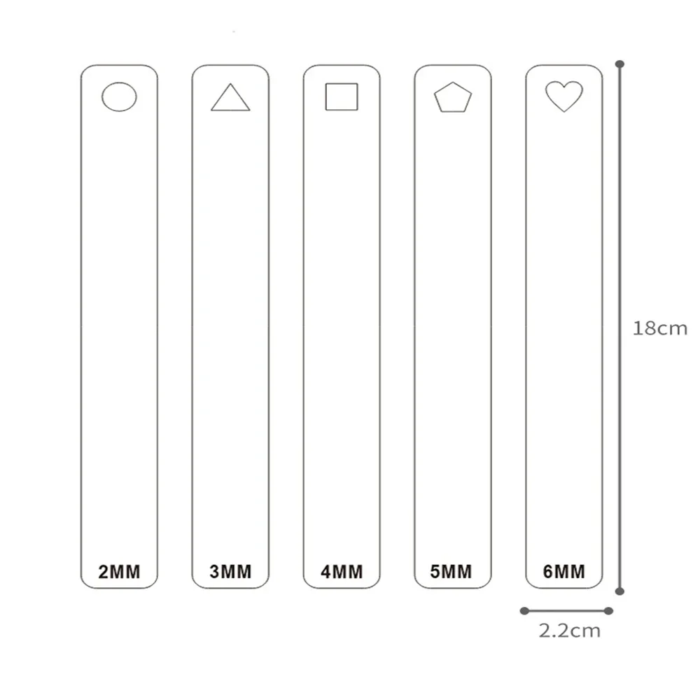 2 шт. 2/3/4/5/6 мм глиняная линейка акриловая мягкая полимерная для толщины глины