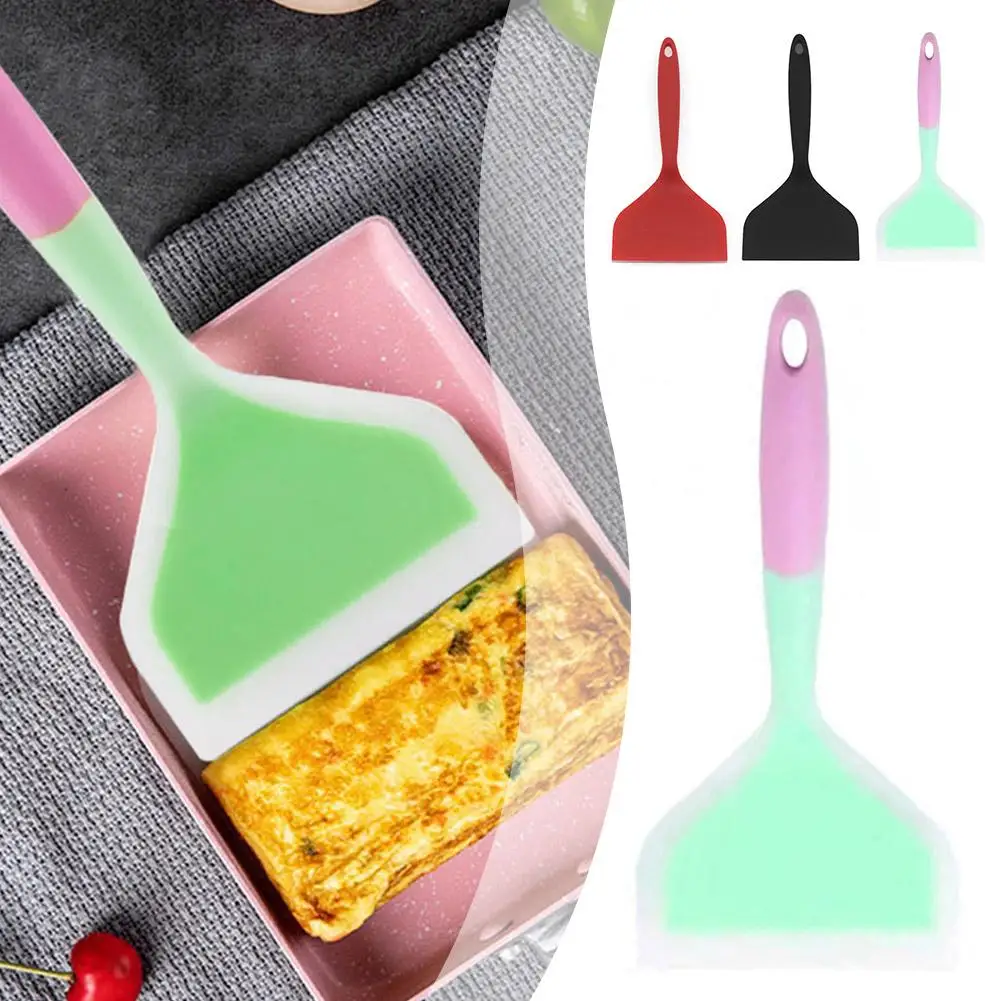 

3colors Silicone Spatula Non-stick Pan Wide Mouth Yuzi Egg Accessories Fried Kitchen Spatula Burning Silicone Spatula Panca B6J6