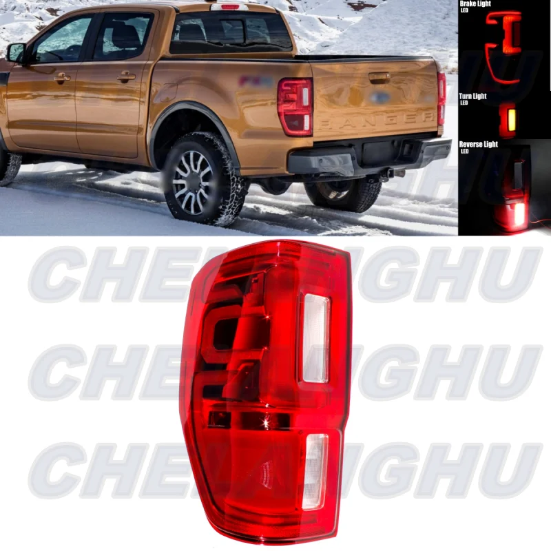 

Левый задний фонарь для Ford Ranger 2019 2020 2021 2022 2023, светодиодный задний стоп-сигнал, автомобильные аксессуары KB3Z-13405-G
