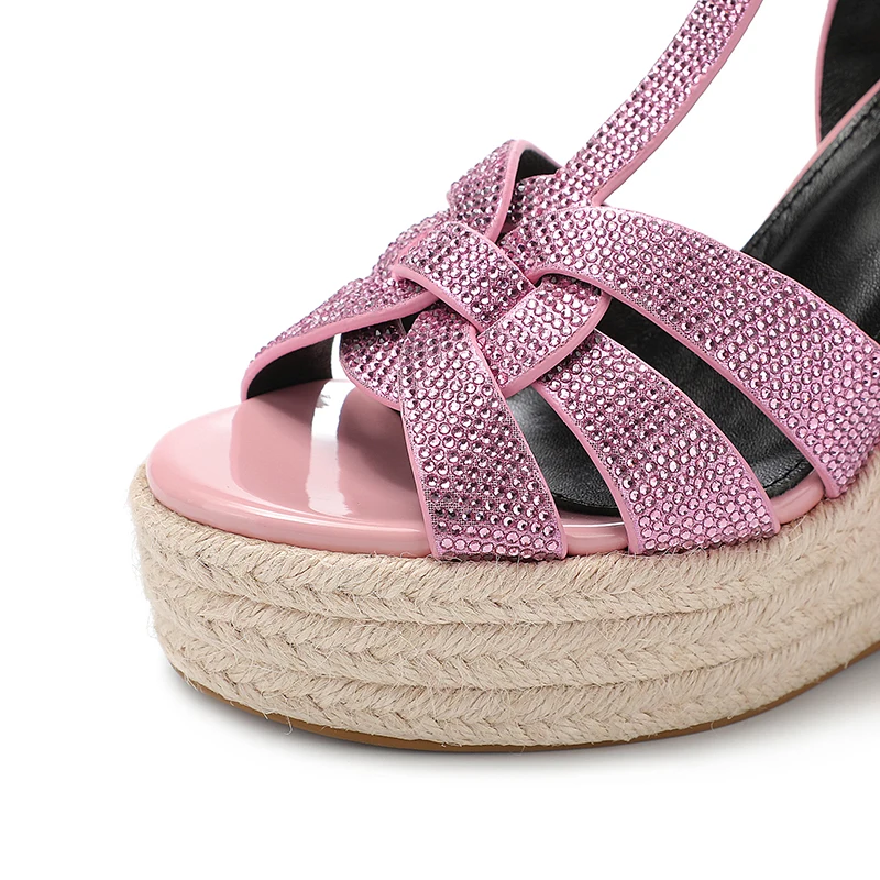 Fashion Classic Casual Super High Heel Hot Diamond Women's Sandals Wedding Party Fish Mouth Shoes Luxury Brand Sexy Single Shoes