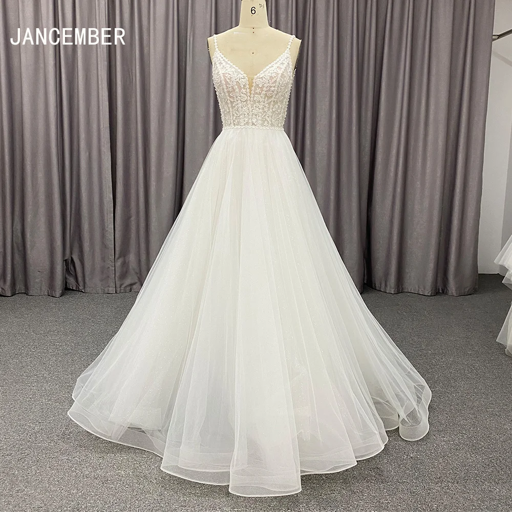 Свадебное платье с V-образным вырезом по индивидуальному заказу мягкий тюль без