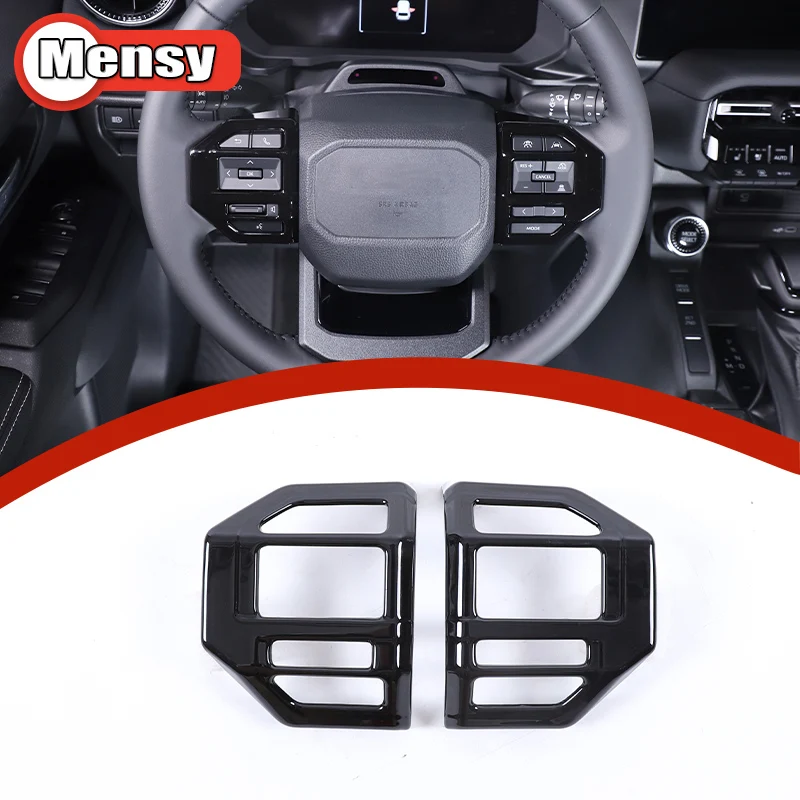 

Для Toyota Land Cruiser Prado 250 LC250 2024 + ABS черный Автомобильный Стайлинг Кнопка рулевого колеса наклейка на раму автомобильные аксессуары