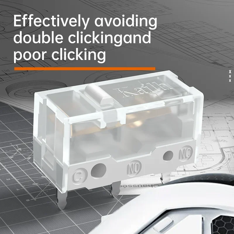 100-10 шт. Kailh белый клик микро переключатель 100 миллиона кликов мышь для