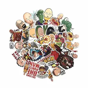 td zw 50 pcslot japanese anime one punch man stickers for car laptop phone skateboard motorcycle bicycle cartoon sticker free global shipping