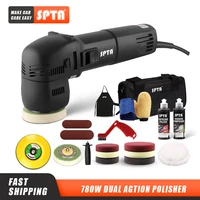 spta 3 75mm electric mini car polisher 780w random orbit dual action polishing waxing machine with sponge buffing pads