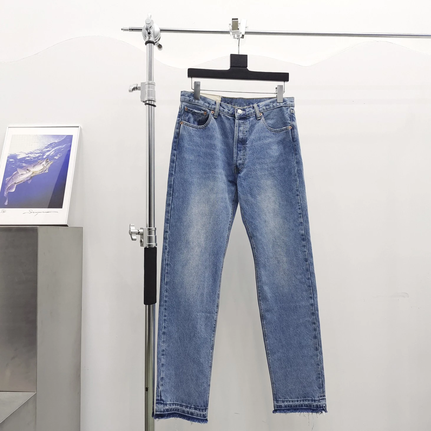 

GD Spring Summer Men Straight Vintage Washed Jeans