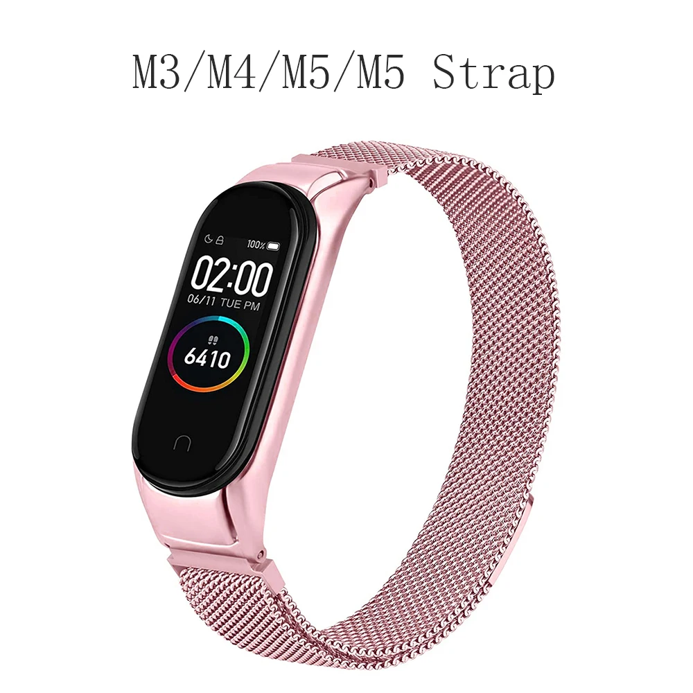 Для XiaoMi Band 3/4/5/6 металлический ремешок Niceese из нержавеющей стали браслет Xiaomi Mi 3 4