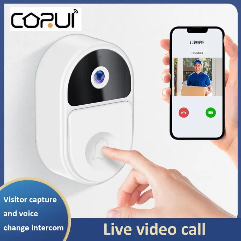 

CORUI Wireless Doorbell WiFi Outdoor HD Camera Security Door Bell Smart Home Video Intercom WIFI Home Security Alarm Camera