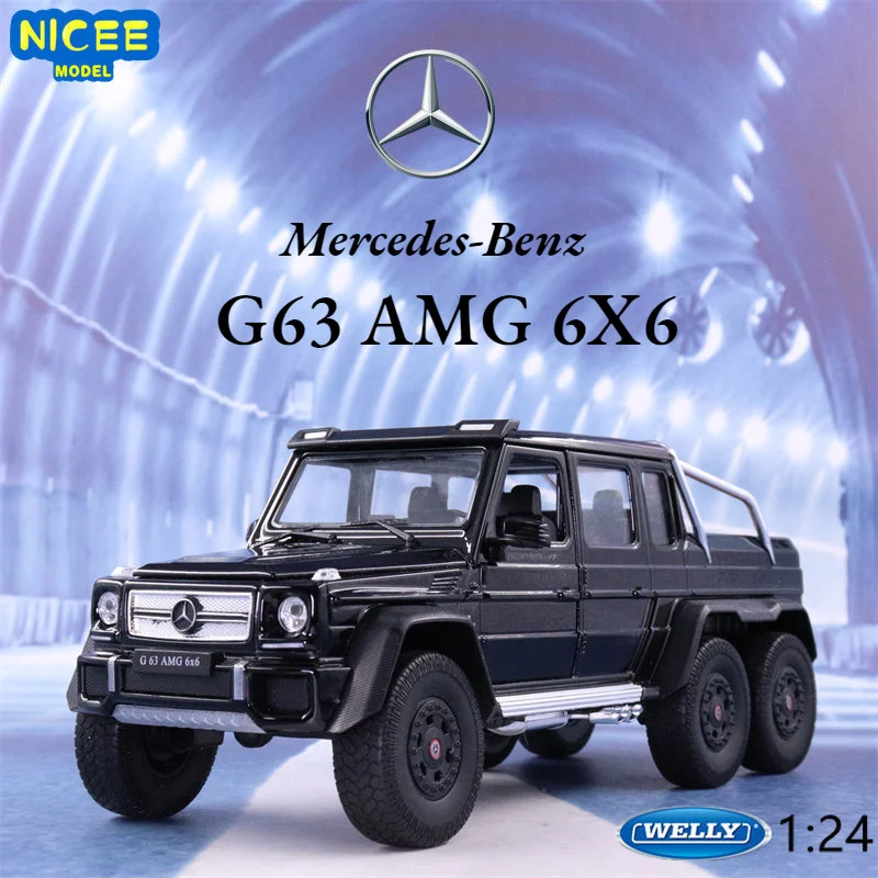 

Модель игрушечного автомобиля WELLY 1:24 Mercedes Benz G63 AMG 6x6, металлический сплав