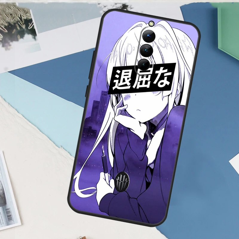 Фото Грустный аниме-эстетический чехол Senpai для ZTE Nubia Red Magic 10 Air 5G 6R 6 7 6S 7S Pro RedMagic 10 9 8 8S 9S Pro Plus Cover №2