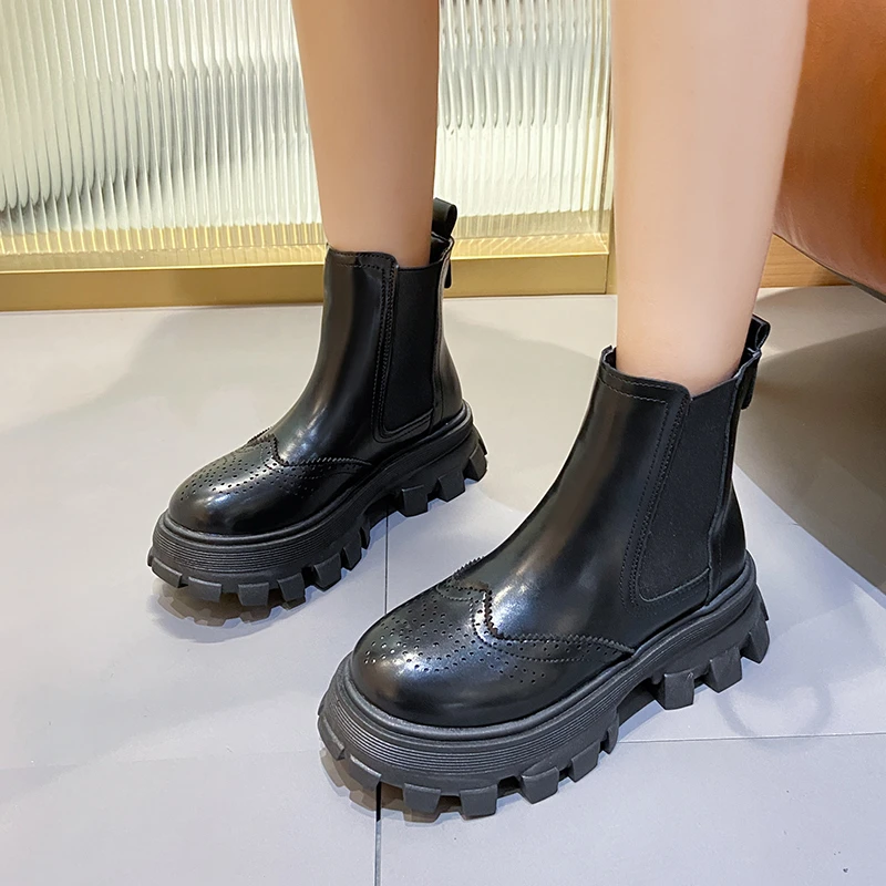 2023 Laarzen Vrouwen Schoenen Winter Laarzen Mode Schoenen Vrouwen Casual Herfst Lederen Vrouwen Enkellaars Vrouwen Boots Women