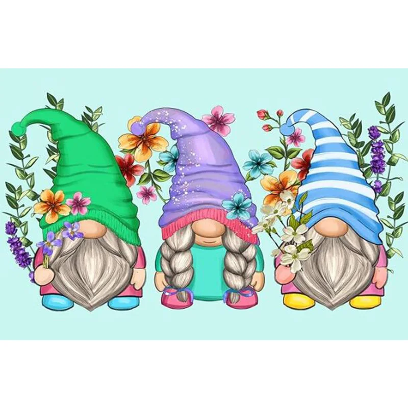 Набор для алмазной вышивки AB с изображением трех карликов