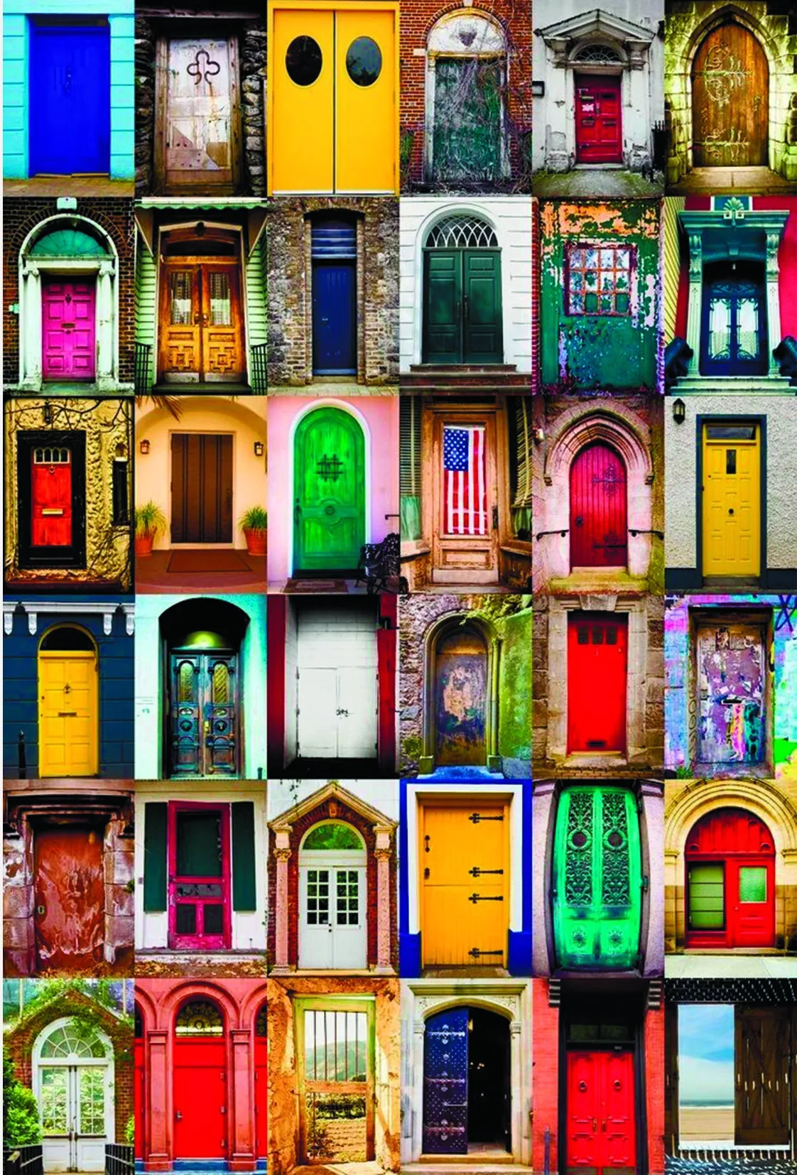 дом со множеством дверей. дверь в пространстве. красивые цветные двери. стена с множеством дверей. где много дверей.