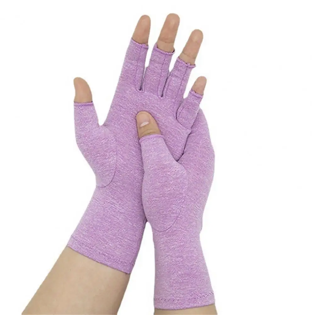 

1 Pair Practical Hand Gloves Moisture Wicking Three Sizes Optional Compression Gloves for Computer Typing Fitness Gloves