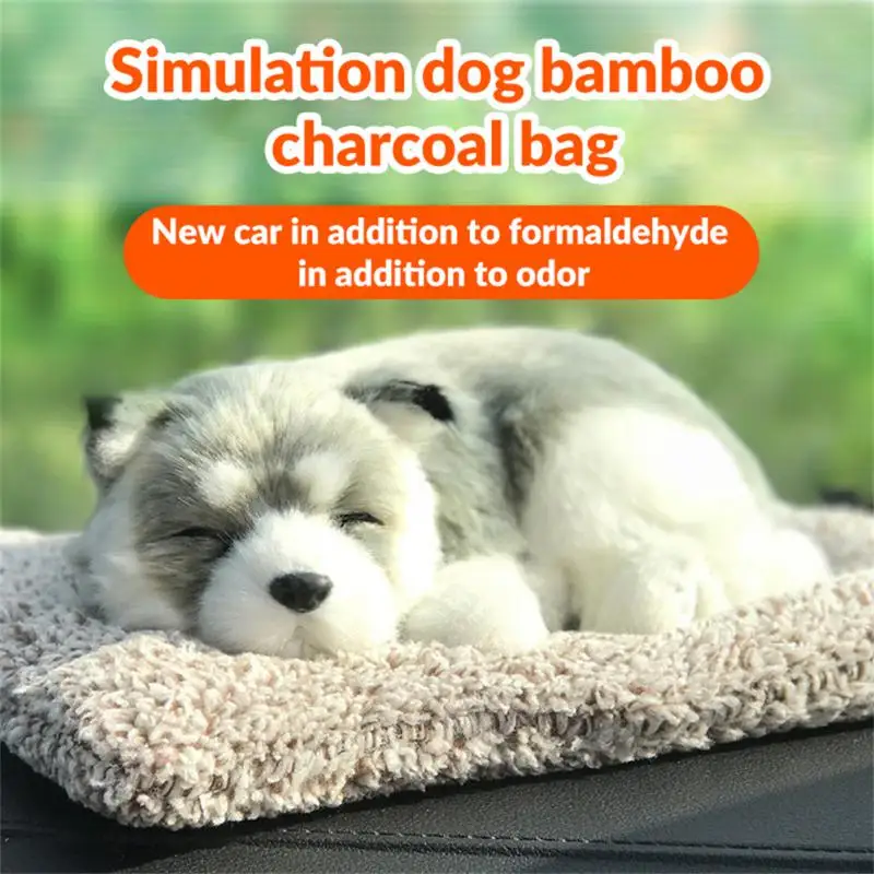 

Нежный на ощупь универсальный мешок из бамбукового угля для имитации собак очищенный воздух автомобильные аксессуары здоровое украшение интерьера
