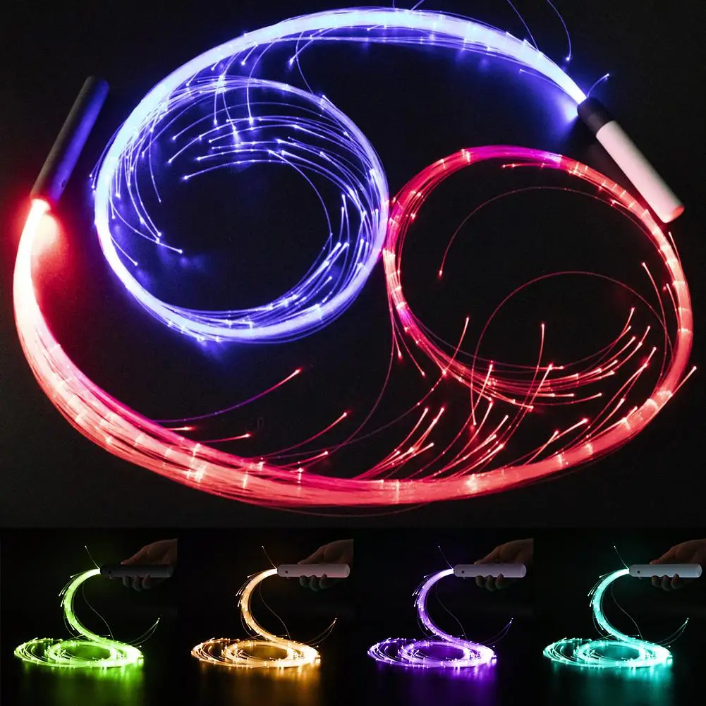 

360° Swivel Super Bright Light Up Rave Toy EDM Pixel Flow Lace Dance Festival Party Disco Dance Whips LED Fiber Optic Whip