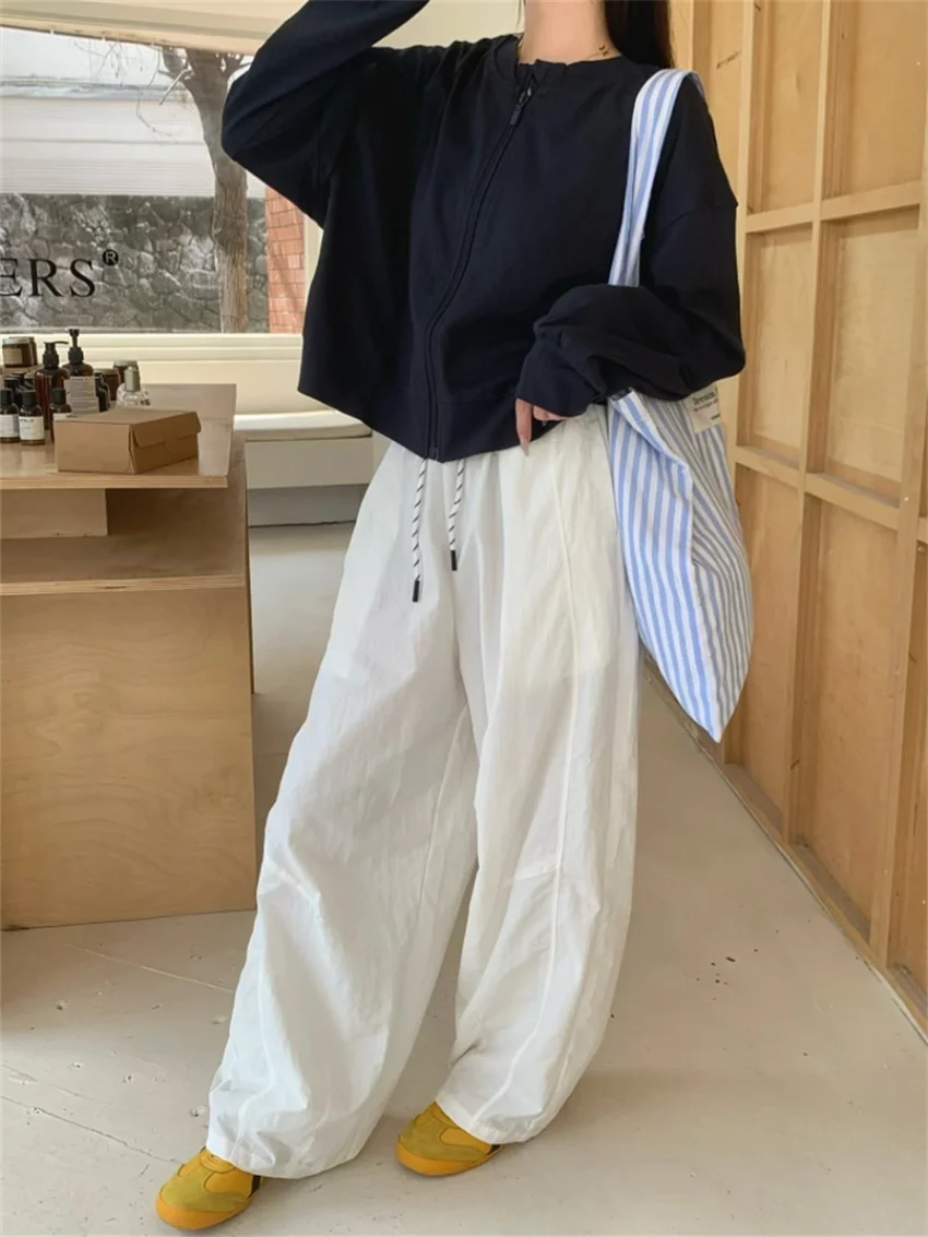 Брюки женские солнцезащитные с широкими штанинами завышенной талией