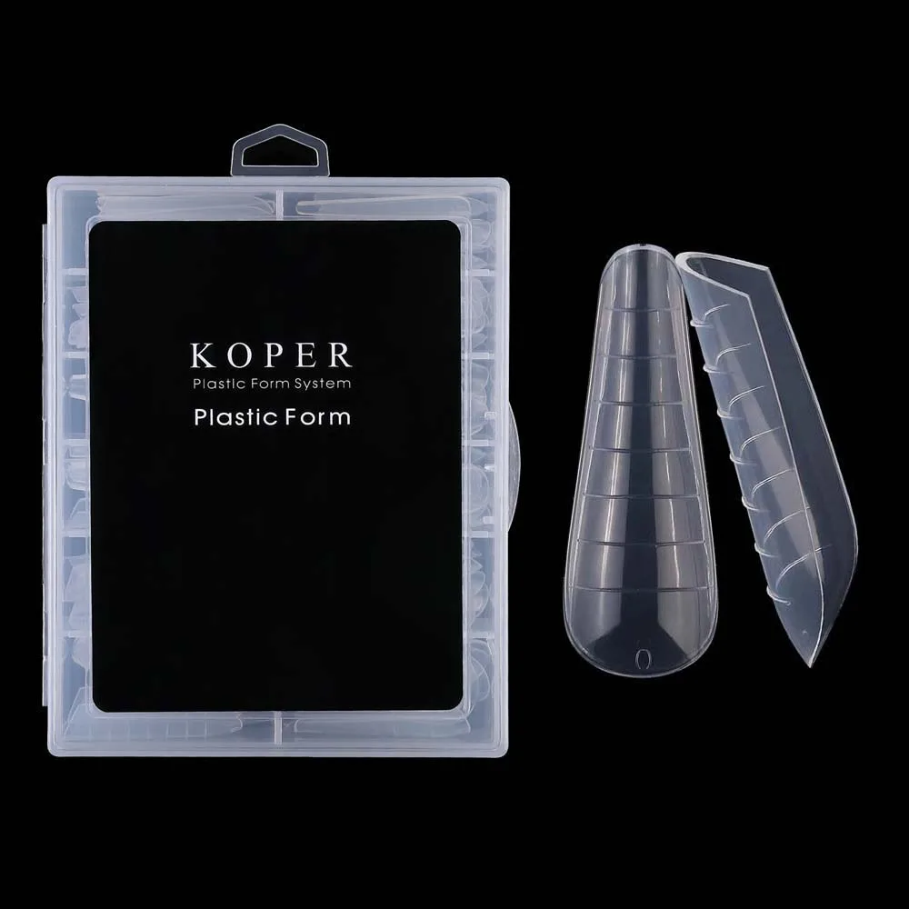 

120Pcs Box Dual Nail Forms For Extension Poly Uv Gel Tips Mold Long Coffin Top Nails Forms Diy Art Manicure Tool