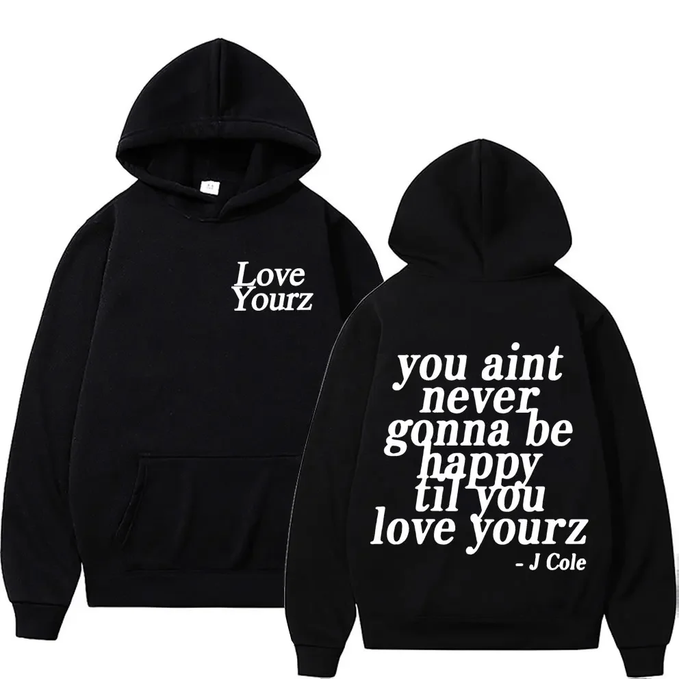 

Худи J Cole Dreamville Love Yourz с текстом песни, графические толстовки для мужчин и женщин, пуловеры с длинным рукавом в стиле Харадзюку, худи, винтажная Толстовка в стиле хип-хоп