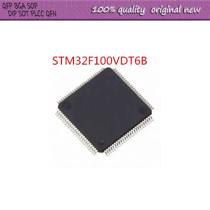 

Новинка 2 шт./партия STM32F100VDT6B STM32F STM32F100 STM32F100V STM32F100VD STM32F100VDT6 32F100VDT6B LQFP-100