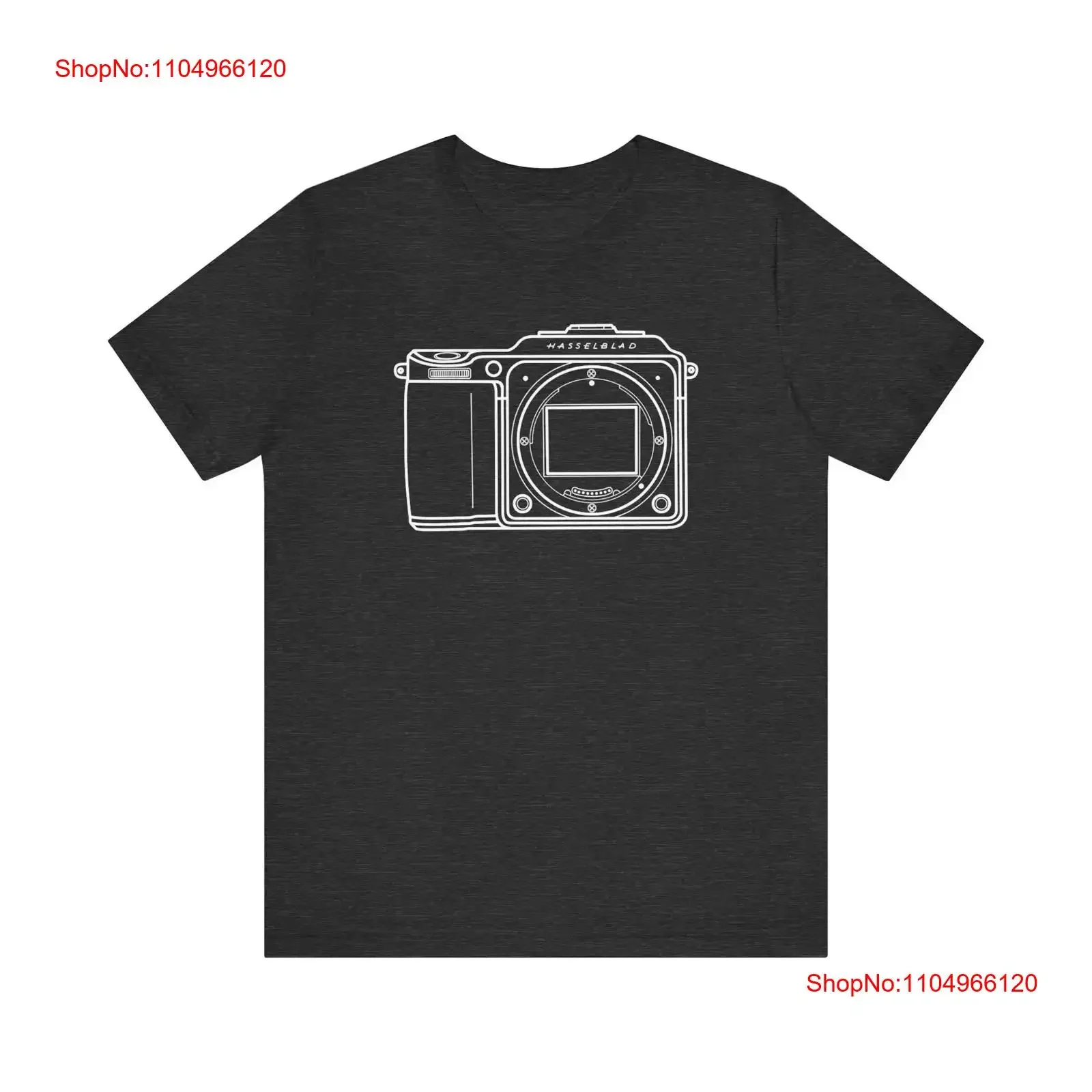 Фото Hasselblad X1D II 50C Хлопковая футболка с ручным рисунком и камерой, винтажная стираная дизайнерская одежда, топ для повседневной носки, слегка графика №1