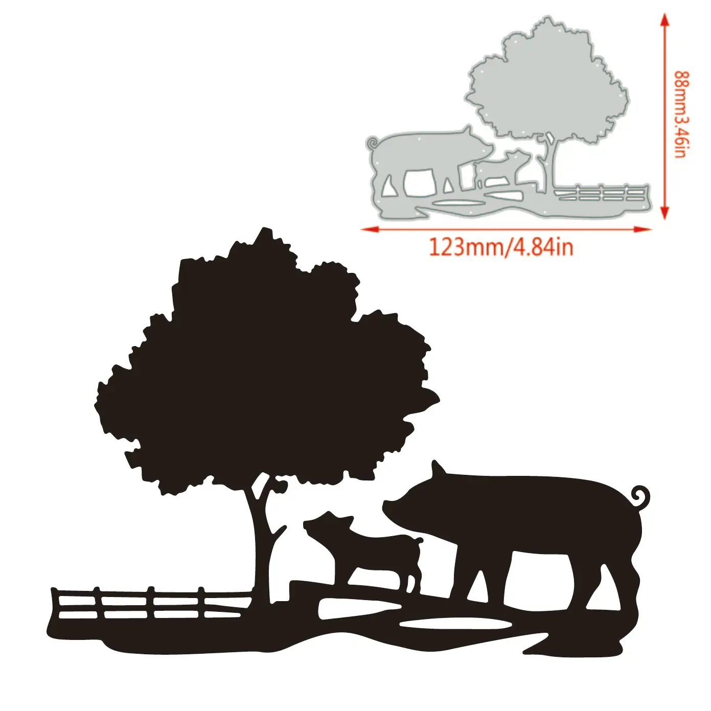 Новинка 2024 металлические Вырубные штампы лес река животные ЧЕЛОВЕК сделай сам