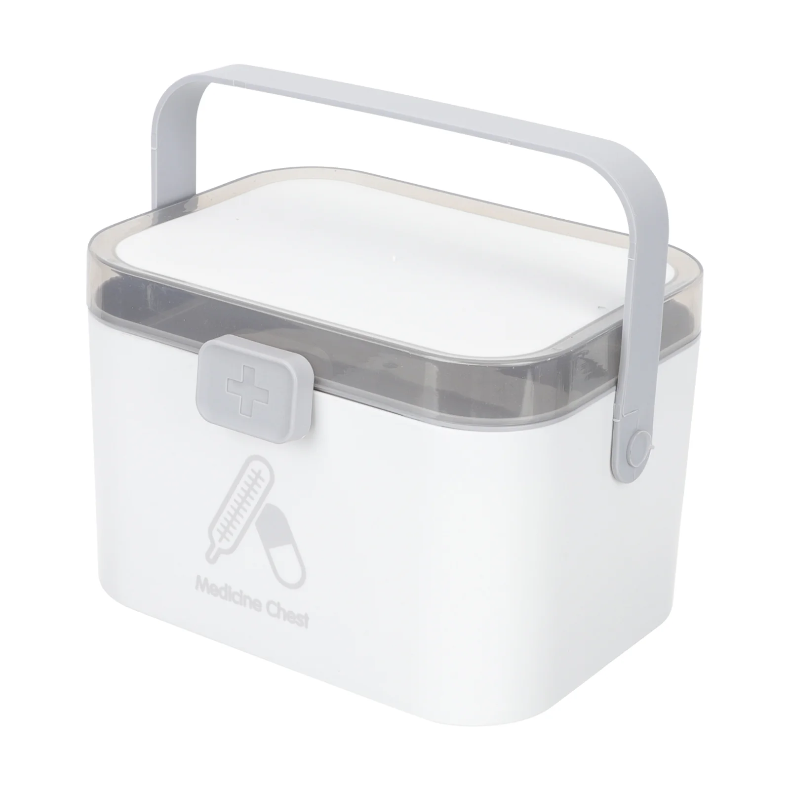 

Box Storage First Aid Case Medication Lock Family Container Organizer Emergency Kit Portable Cabinet Empty Handle Carrying Tin