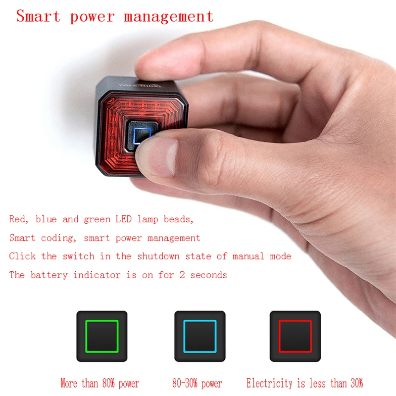 Интеллектуальный Датчик Задний Фонарь Для Велосипеда Водонепроницаемый Фонарик