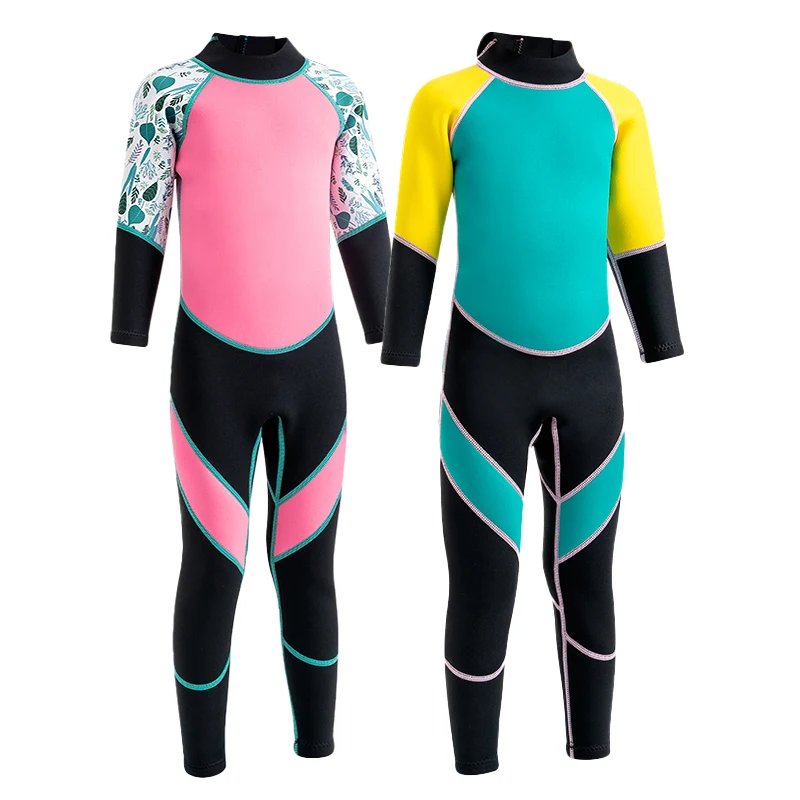 

Kids Thermal Neoprene Swimsuit For Girls Surfing Wetsuit Children Underwater Scuba Diving Suit Freediving Drysuit Bathing Suits