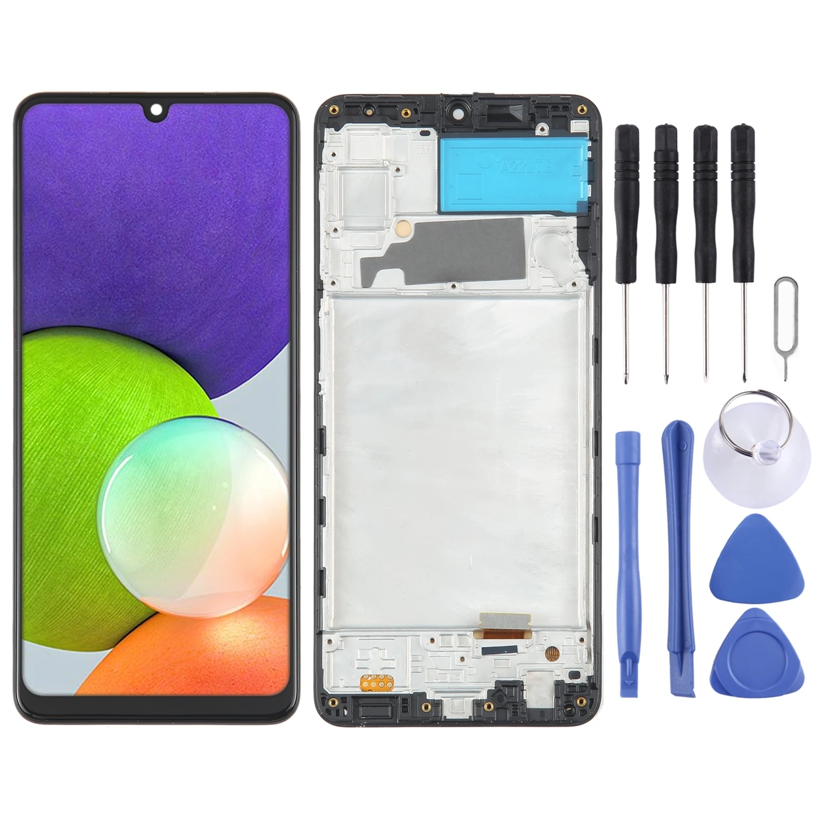 

100% протестированный OLED ЖК-экран для Samsung Galaxy A22 4G SM-A225 дигитайзер в сборе с рамкой