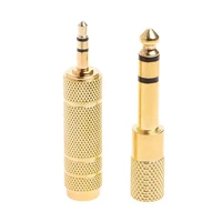 mayitr 2pcs 6 35 mm jack stereo cable gold 6 5mm 14 male to 3 5mm female audio adapter converter for headphone microphone