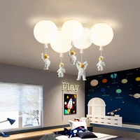 bedroom cartoon boys girls nordic creative astronaut hallway light fixture modern childrens room decoration balloon lamp