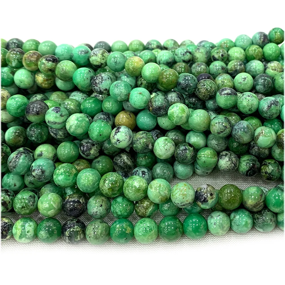 Зеленые варисцит, калеинит, амблигонит, полудрагоценные камни, круглыебусины для искусственных драгоценных камней
