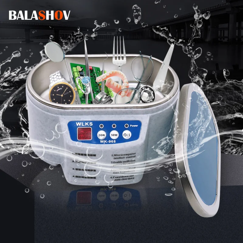 

Ultrasonic Cleaner 30/50W Sonicator Bath 40Khz Degas For Watches Contact Lens Glasses Denture Teeth Electric Makeup Razor