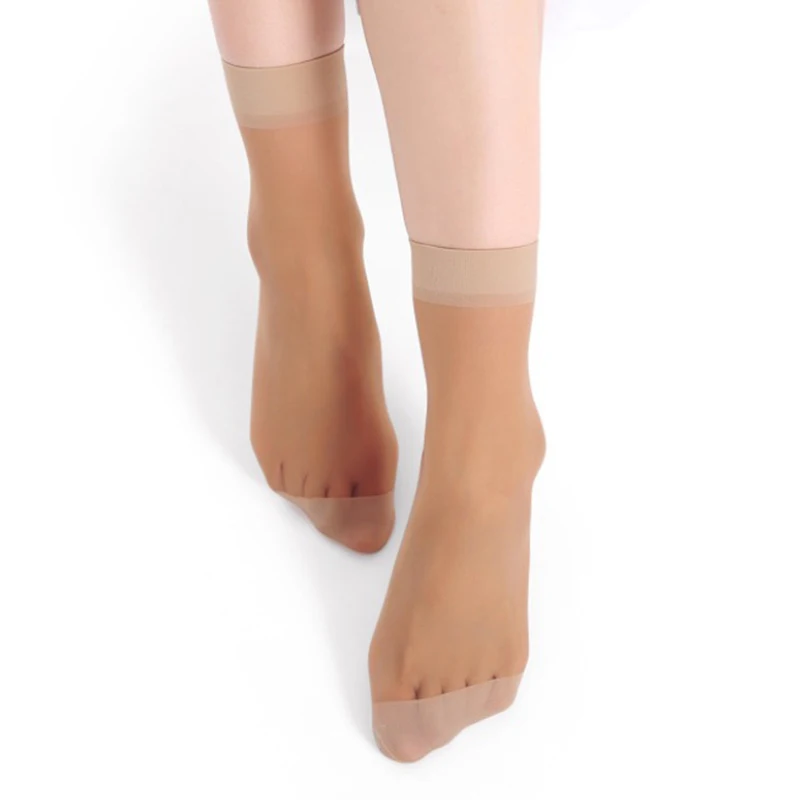 200pcs=100 Pairs Summer Female Short Socks Thin Crystal Transparent Girl Ankle Silk Smooth Non-slip Suitable Sock for Women's