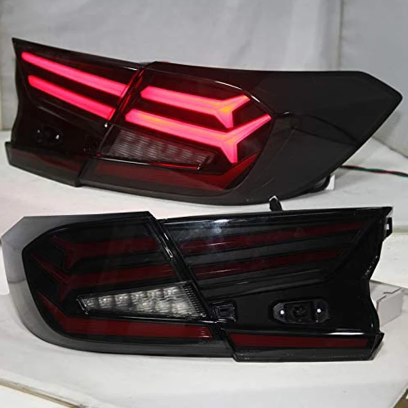 

For Tenth Generation LED Strip Tail Rear Light For Honda Accord G10 2017-2019 Year Smoke Black ME
