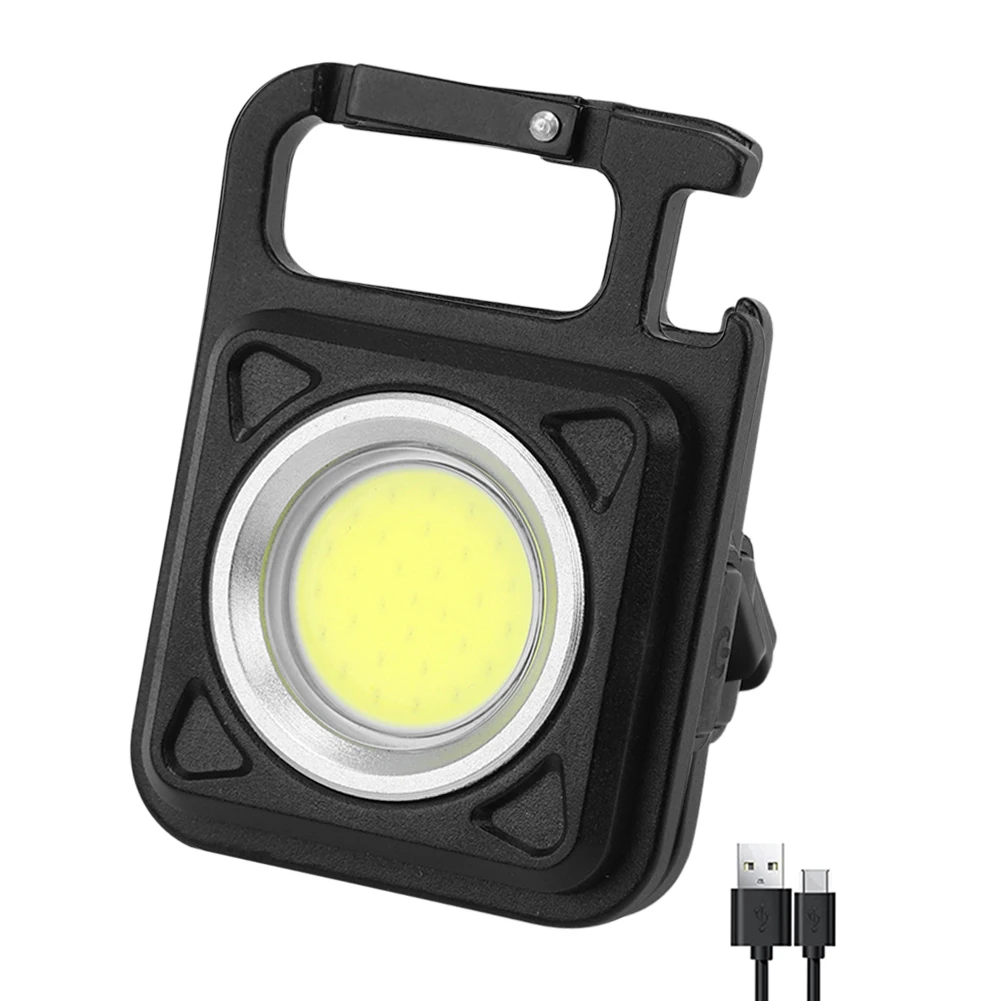 

Portable Mini COB LED Flashlight Keychain Handy Light Lamp Carabiner Camping Outdoor Torch for Hiking Traveling