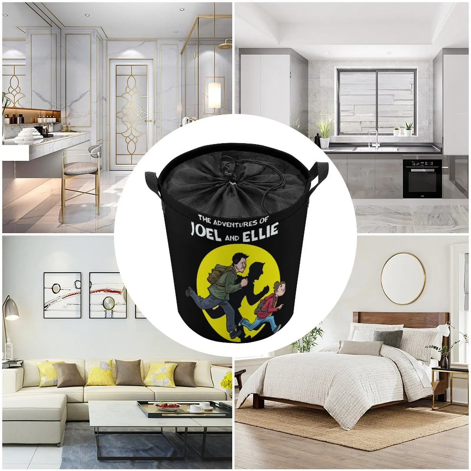 Емкость для хранения Приключения джэля и Элли (винтажная корзина белья с большой