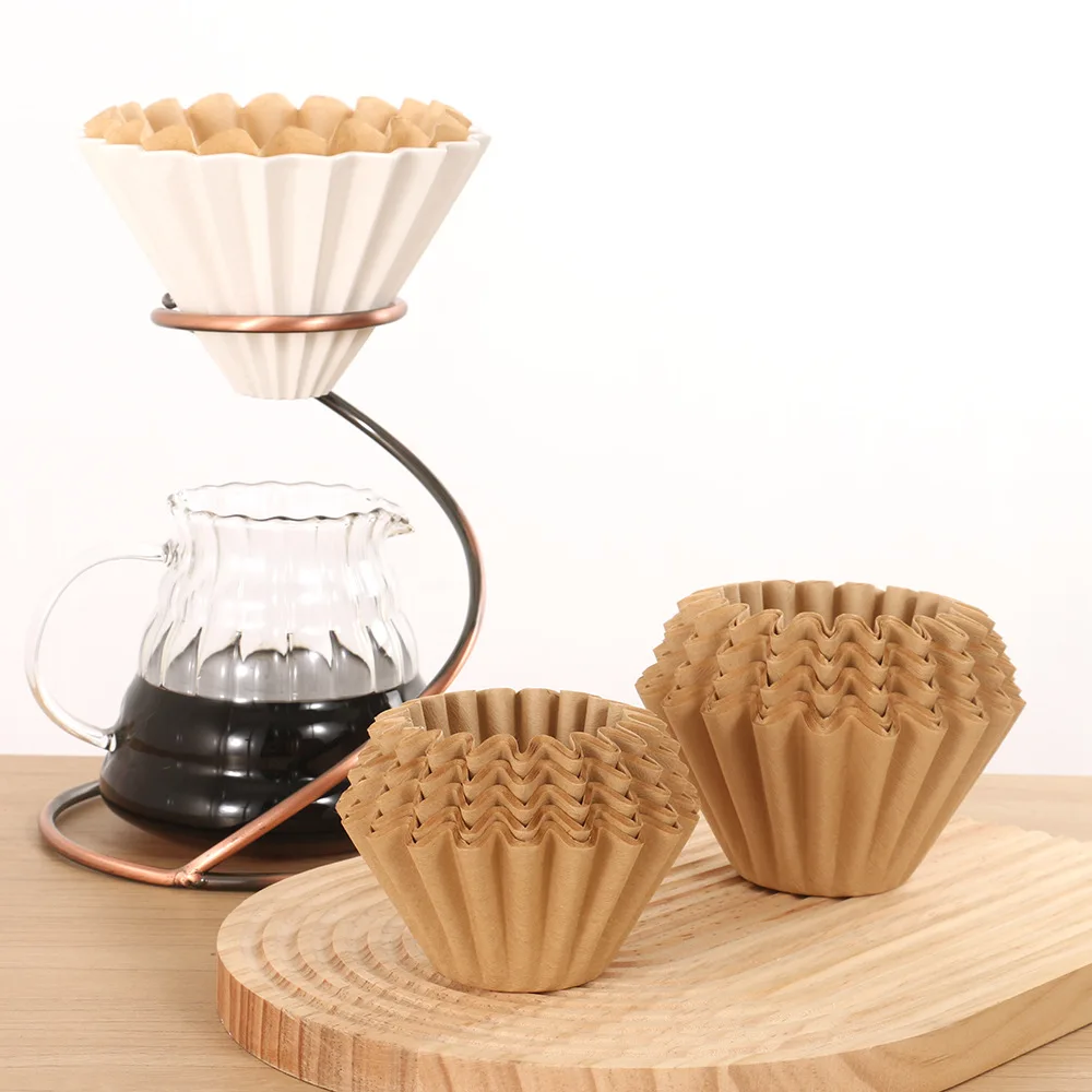 

Фильтры из необработанной древесной целлюлозы 185x50 мм, высокоэффективные фильтры в форме чаши для торта, бумажные инструменты для кофе, ручное приготовление кофе 51 г