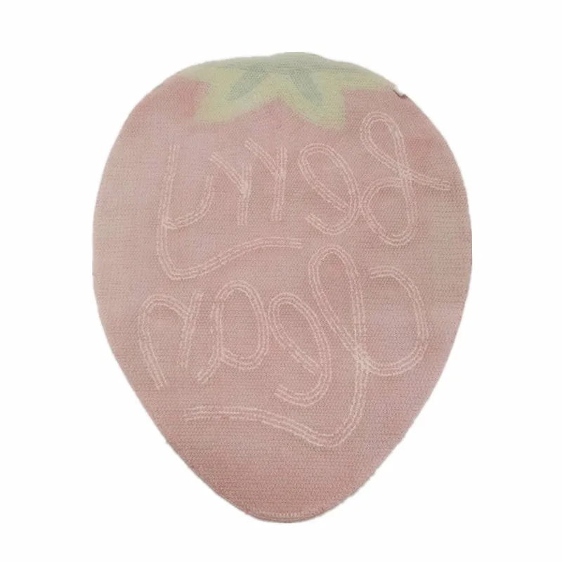 flocking fruit strawberry shape home entrance mat bedroom bathroom door non slip foot pad free global shipping