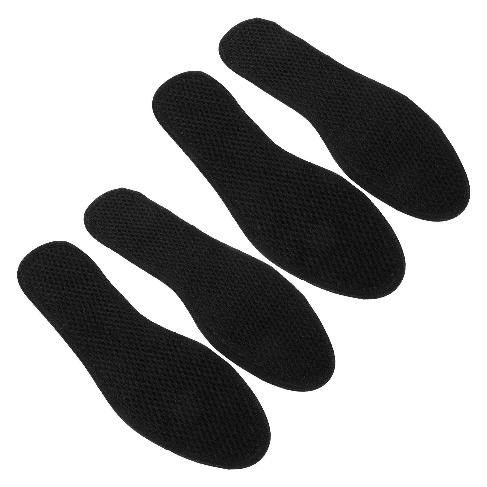

Bamboo Charcoal Shoe Insoles Mesh Insoles Sweat Absorbent Anti Odor Shoe Inserts Pads Men Women Sports Running Black 2 Pairs