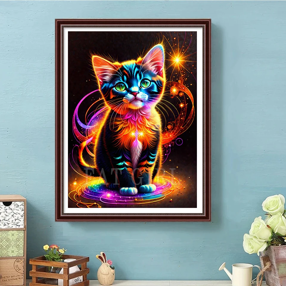 Алмазная живопись 5D &quotсделай сам&quot картина с цветными животными кошкой собакой