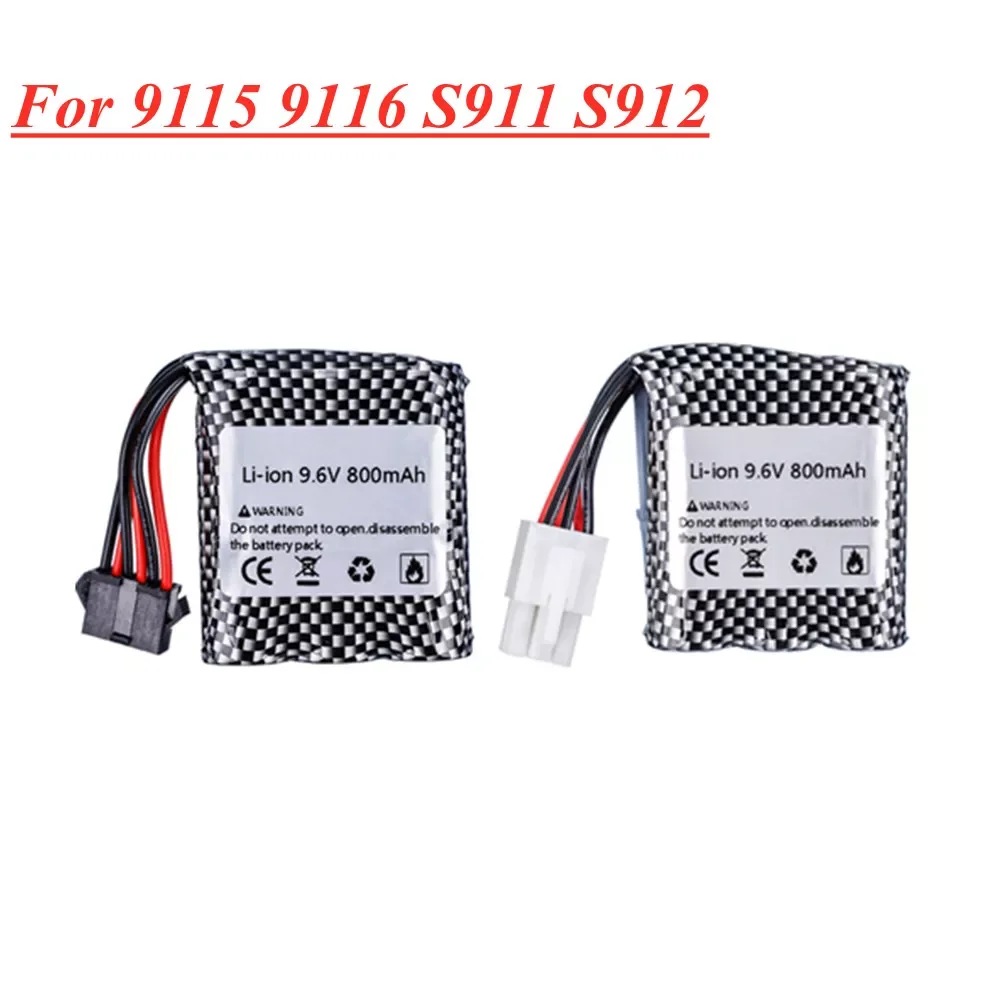 

9.6v 16500 Li-ion Battery for 9115 9116 S911 S912 RC Car Truck Parts 9.6V 800mah 9115 9116 Rechargeable battery for toys Car