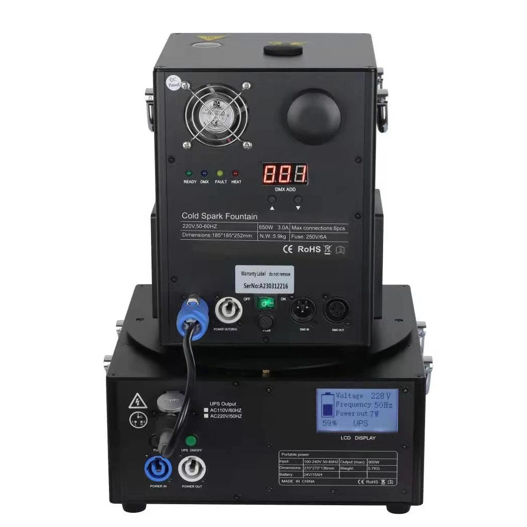 

cold firework portable rechargeable battery for cold spark machine